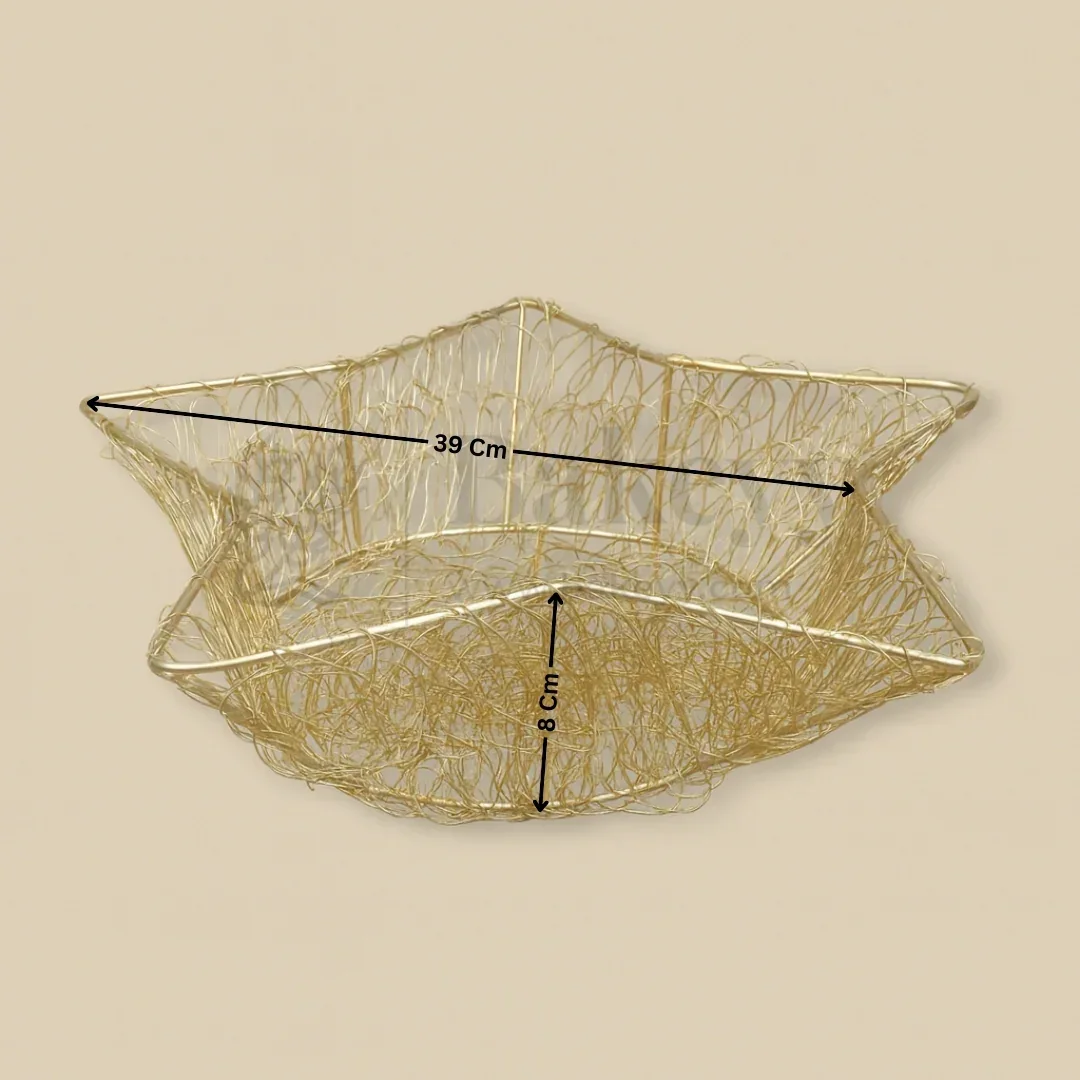 Star Gold Metal Basket | 1 Piece - Image 5