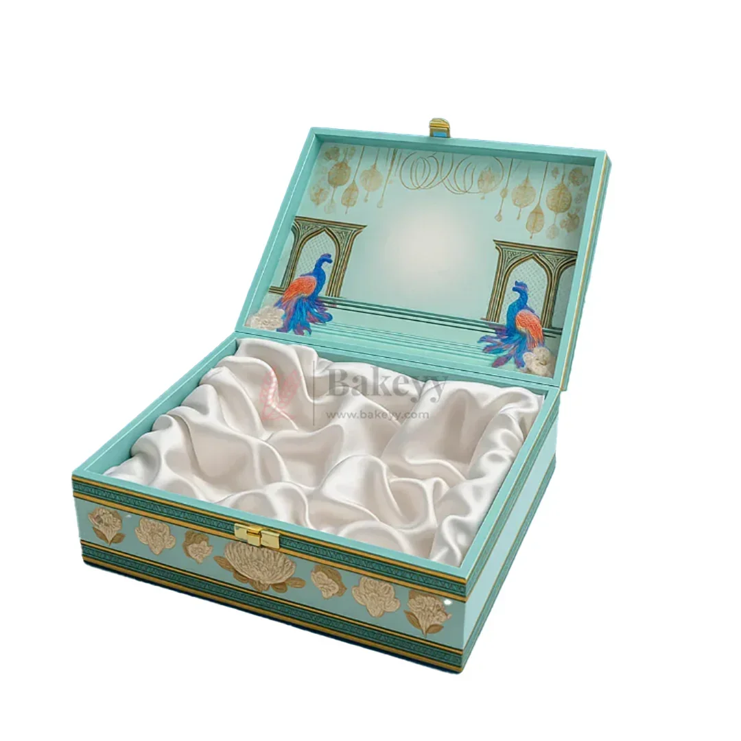 MDF 4 Cavity Royal Peacock Square Gift Box | Pack of 1 - Image 6