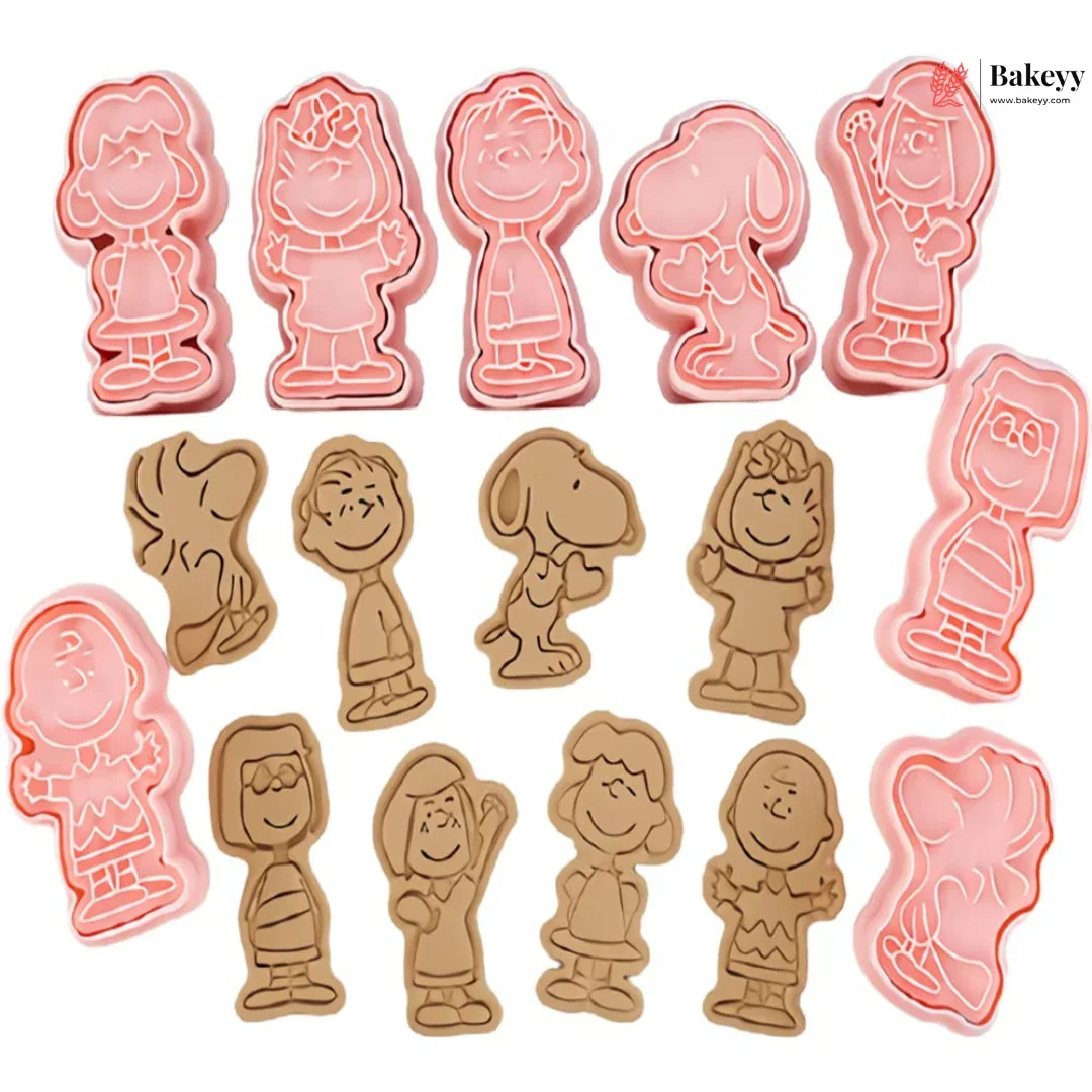 Snoopy Cartoon Theme Cookie Cutter & Embosser Set | 8 Piece | Pack of 1 - Image 3
