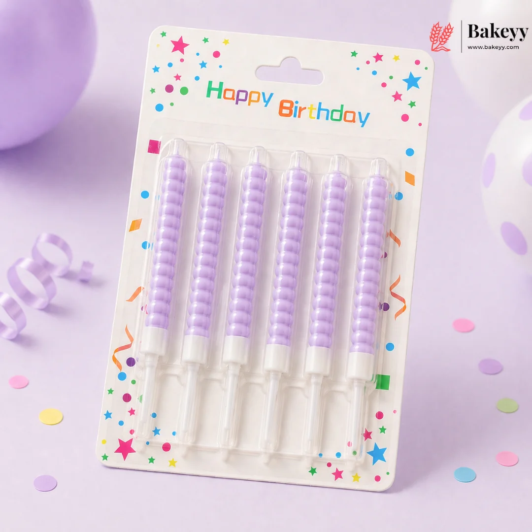Spiral Birthday Cake Candles with Holders | Multiple color's Party Candles | Pack of 6 - Image 5