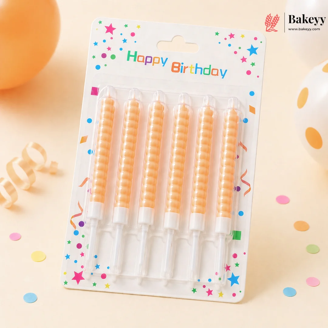 Spiral Birthday Cake Candles with Holders | Multiple color's Party Candles | Pack of 6 - Image 6