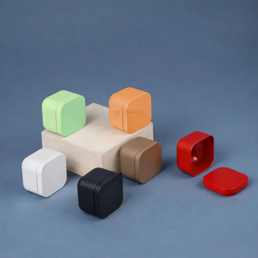 Square Metal Tin Box | Multi-Purpose Storage Tin | Candle, Gift & Storage Use | Pack of 12 - Image 3