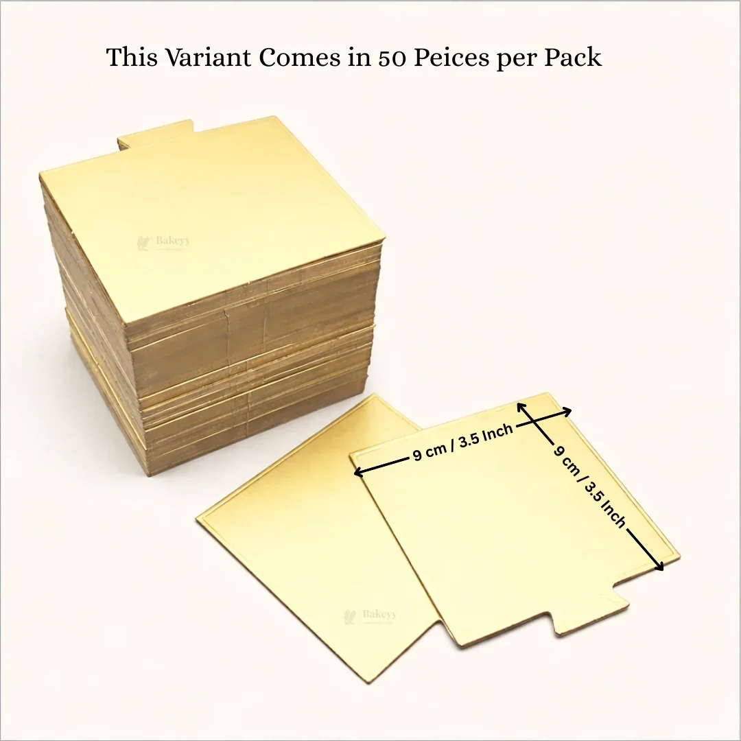 Square Pastry Base | Gold Finish Dessert Display Base | 2 Sizes Available - Image 7