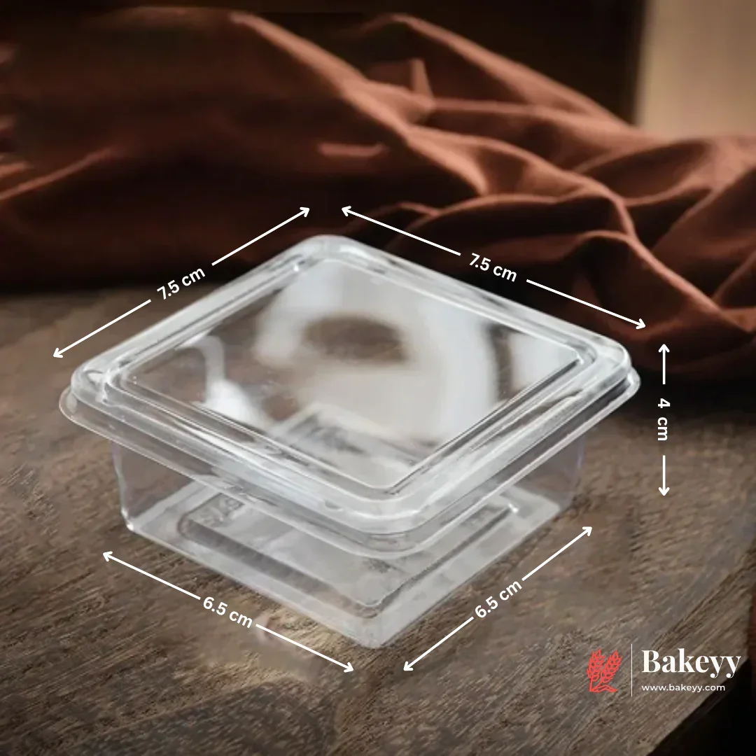 PET Transparent Food Box with Lid | Tiramisu Box | Dessert Containers | Pack of 50 - Image 4