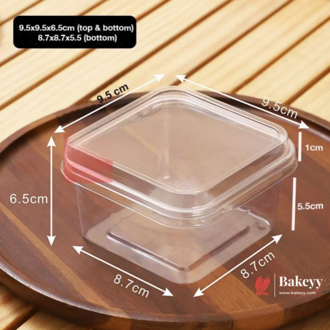 PET Transparent Food Box with Lid | Tiramisu Box | Dessert Containers | Pack of 50 - Image 6