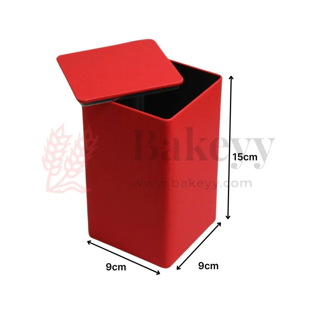 Premium Tin Box – 9x9x15cm| Perfect for Gifting – Candies, Chocolates, Dry Fruits |(1 Pc) - Image 4