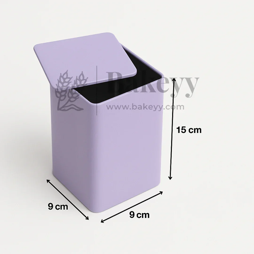 Premium Tin Box – 9x9x15cm| Perfect for Gifting – Candies, Chocolates, Dry Fruits |(1 Pc) - Image 6