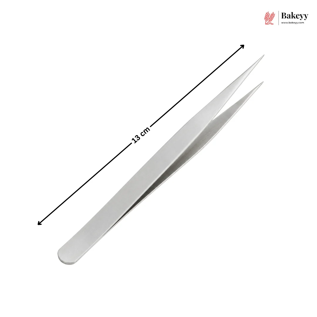 Stainless Steel Precision Tweezers | Straight, Curved & 4 Pc Set | Baking, Craft & Decorating Tool | Pack of 1 - Image 4