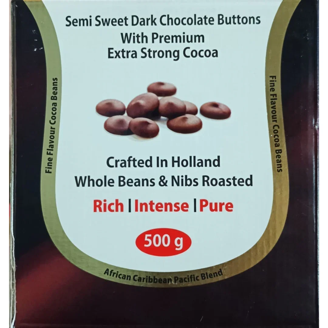 Semi Sweet Dark Chocolate Couverture | True Bel | Truff Belge | 500g Net Weight | Pack of 1 Piece - Image 4