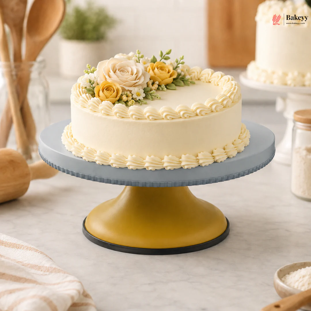 Textured Print Turn Table | Fibre Turn Table | Three Colours Available | Pack of 1 - Image 5