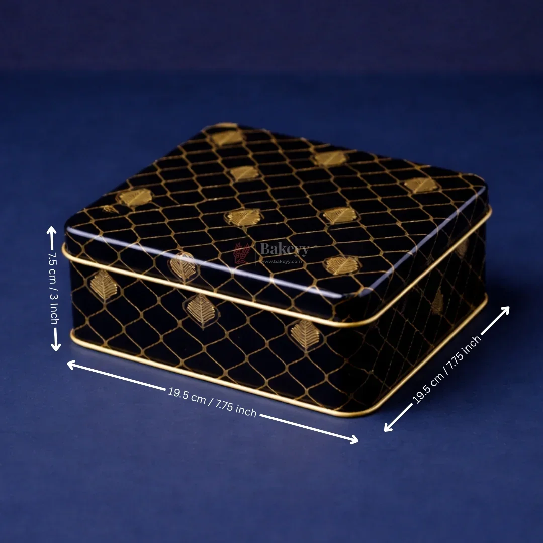 Premium Navy Blue & Gold Metal Gift Tin Box – Elegant Reusable Packaging | Pack of 1 - Image 11