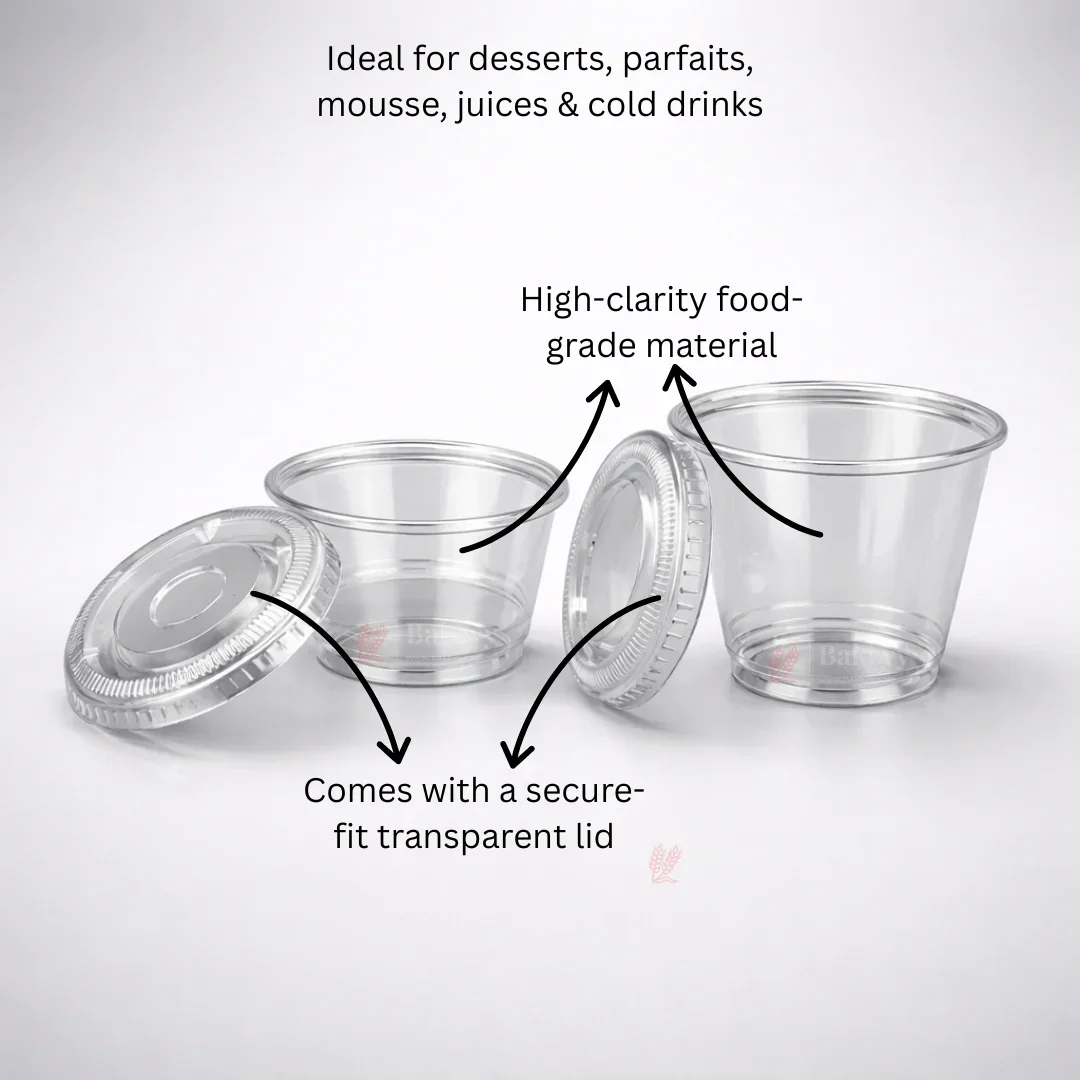 60ml & 90ml - Transparent Dessert Cup with Lid | Clear Disposable Cup | Dessert Packaging | Pack of 100 - Image 7