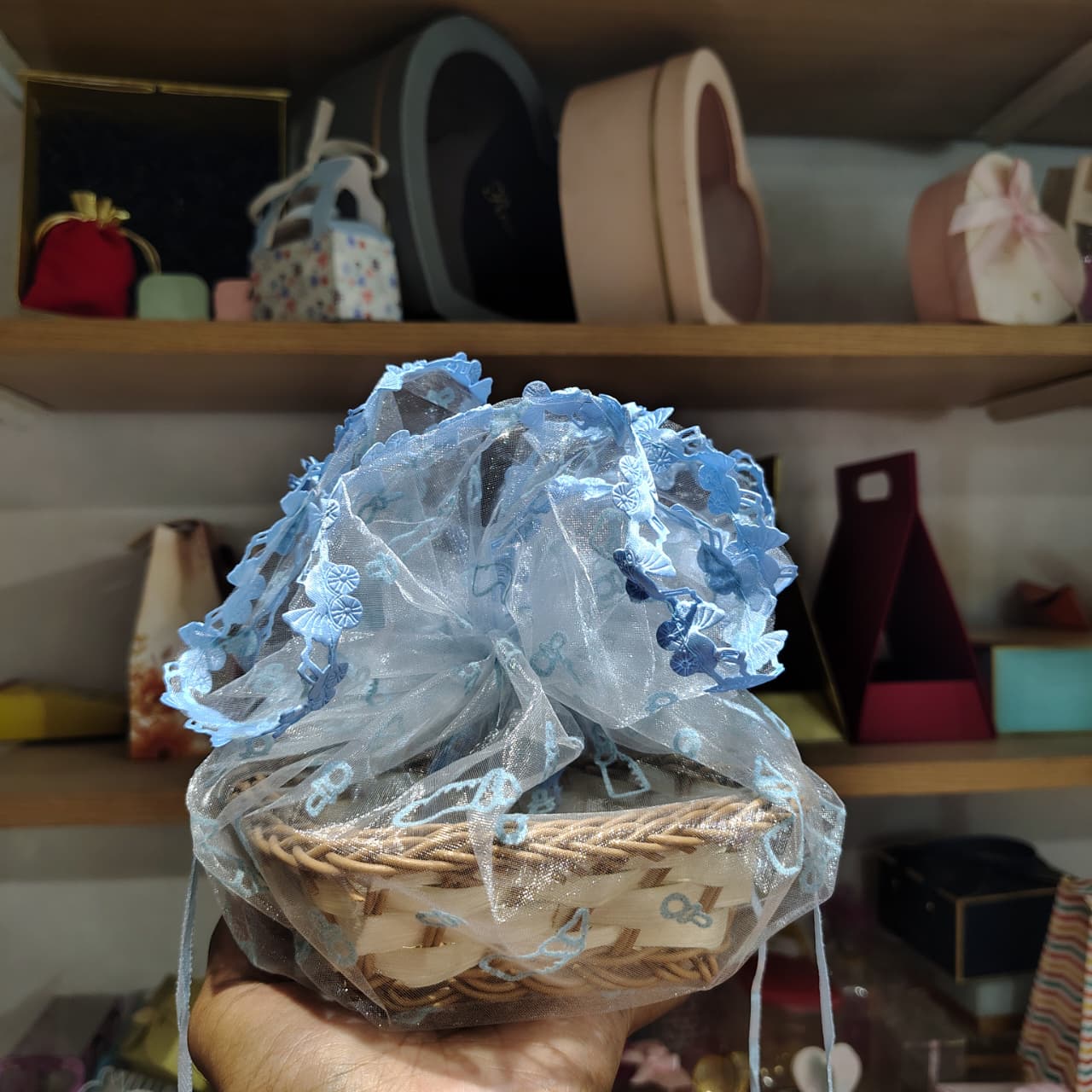Transparent Organza Topi Bag | Draw string closure | Available in 5 colours | Pack of 25 - Image 11