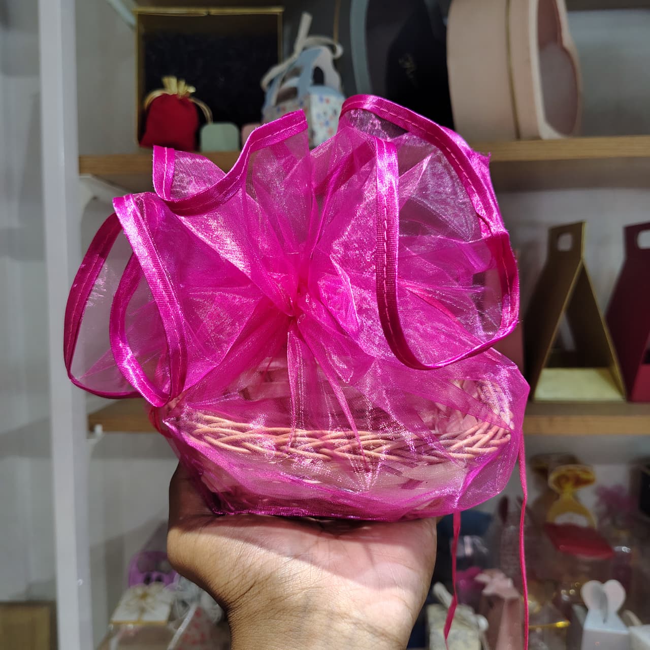 Transparent Organza Topi Bag | Draw string closure | Available in 5 colours | Pack of 25 - Image 3