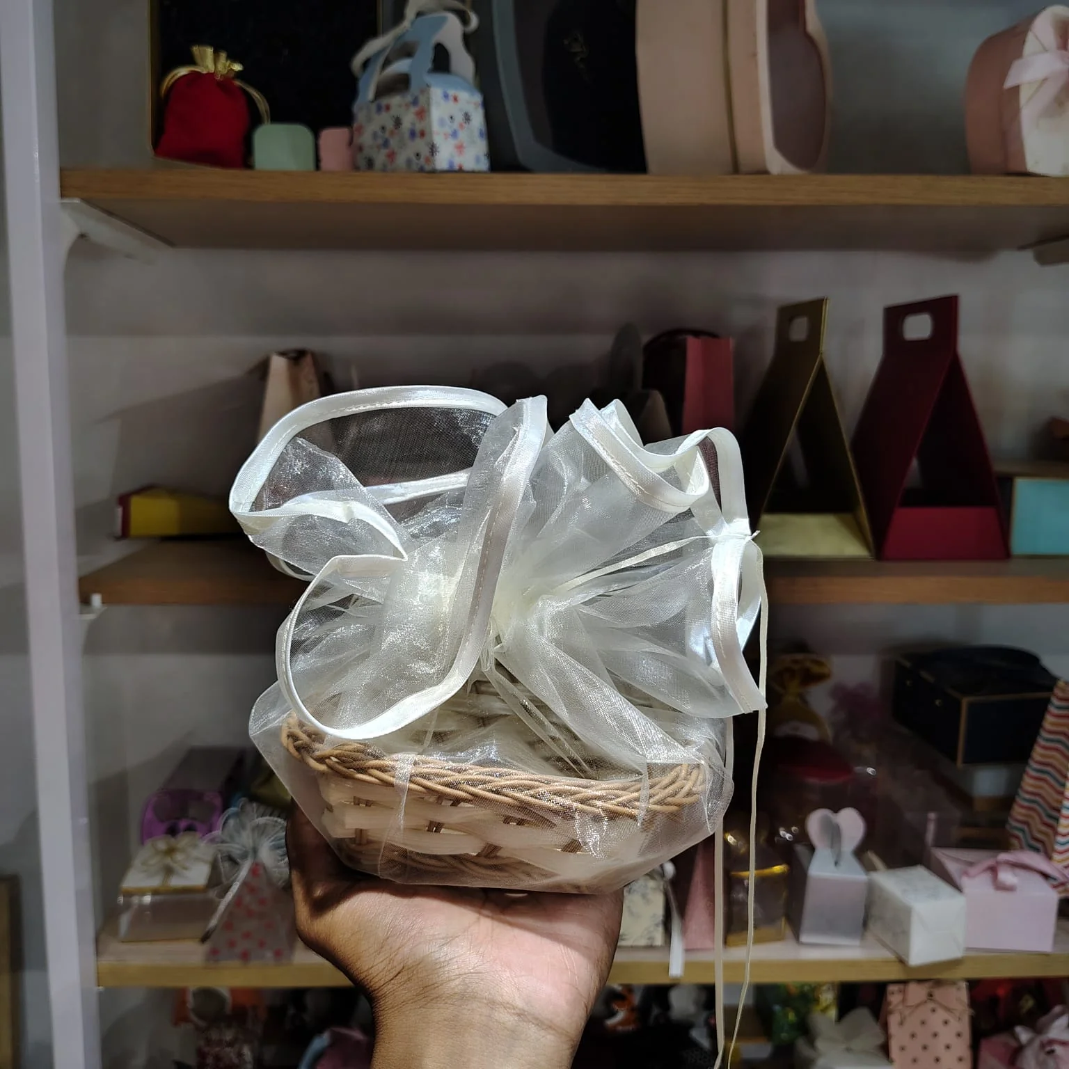 Transparent Organza Topi Bag | Draw string closure | Available in 5 colours | Pack of 25 - Image 5