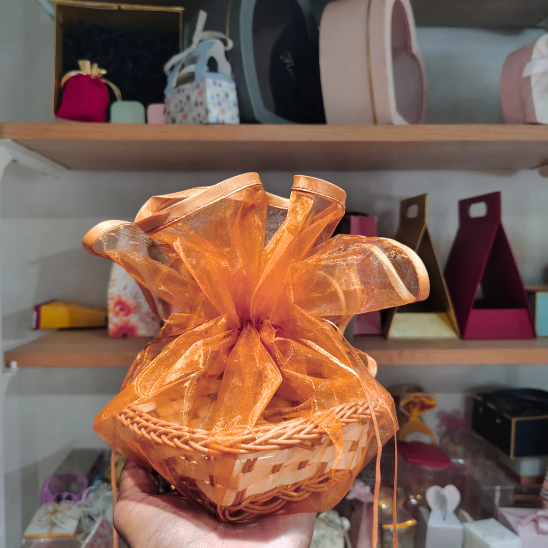 Transparent Organza Topi Bag | Draw string closure | Available in 5 colours | Pack of 25 - Image 7