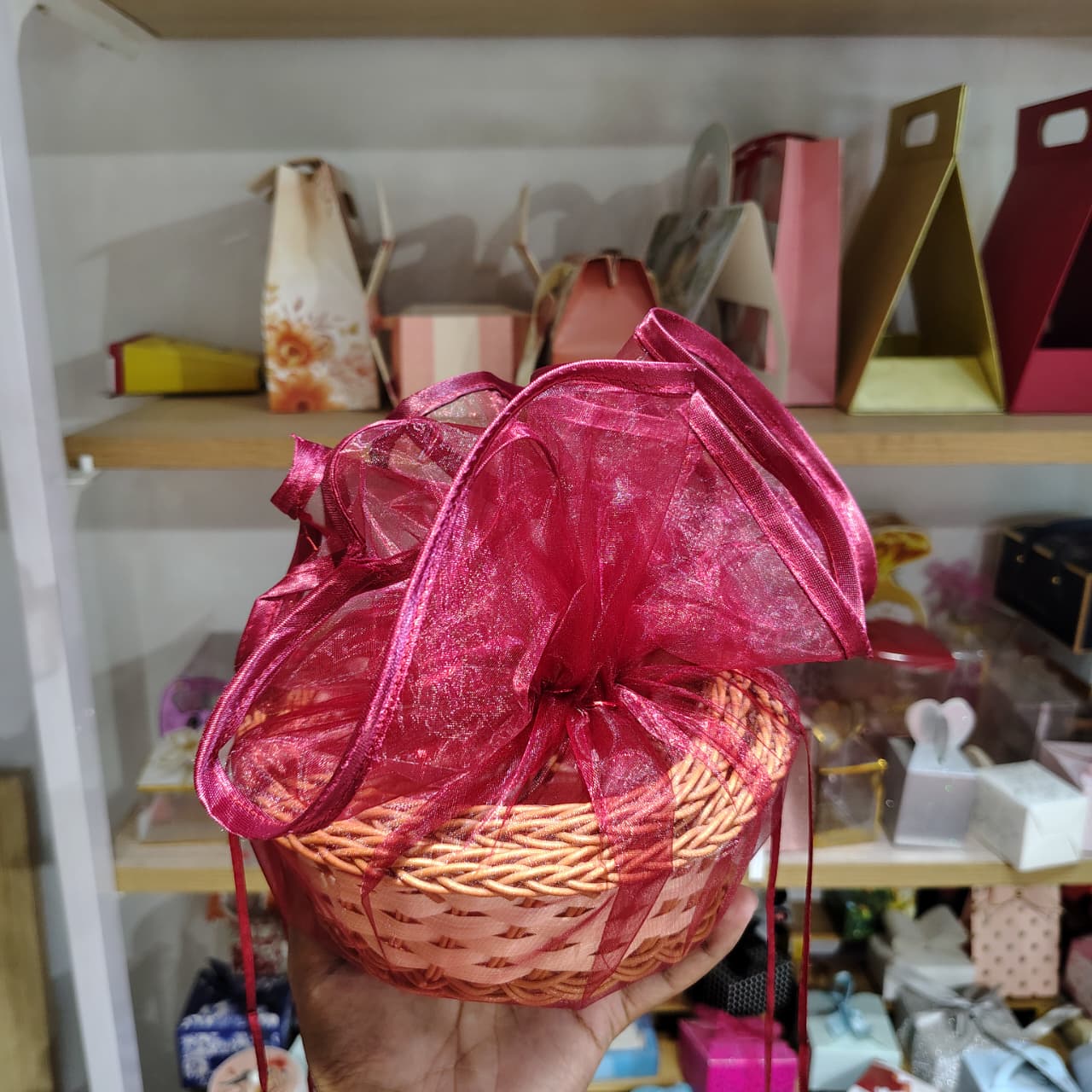 Transparent Organza Topi Bag | Draw string closure | Available in 5 colours | Pack of 25 - Image 9