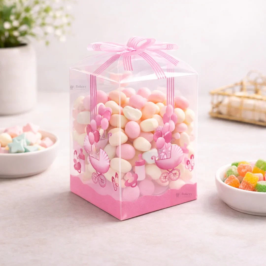 Transparent PVC Baby Shower Goodie Box | Baby Theme Gift & Favor Packaging | Available in 2 Colors | Pack of 10 - Image 3