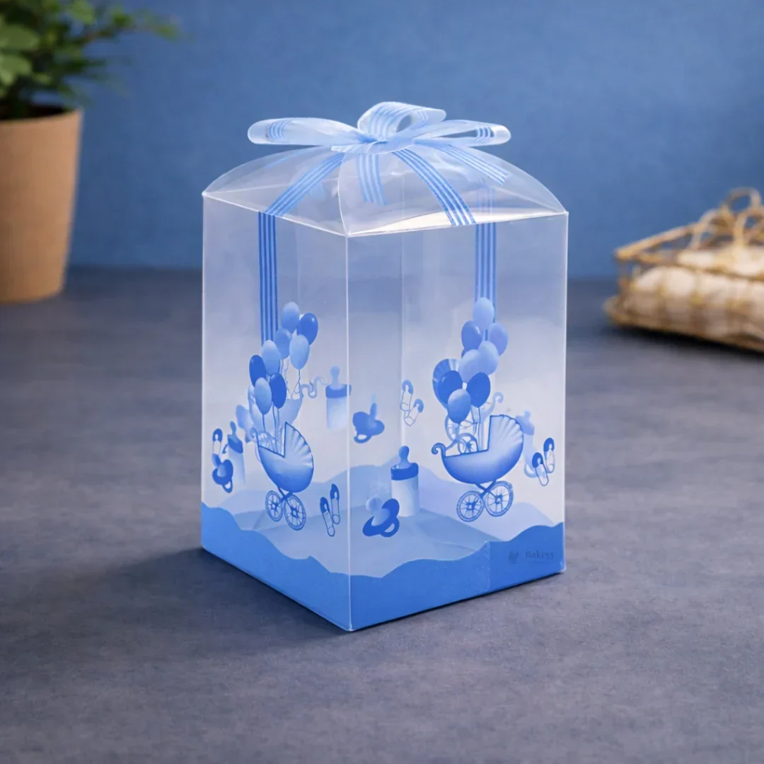 Transparent PVC Baby Shower Goodie Box | Baby Theme Gift & Favor Packaging | Available in 2 Colors | Pack of 10 - Image 5