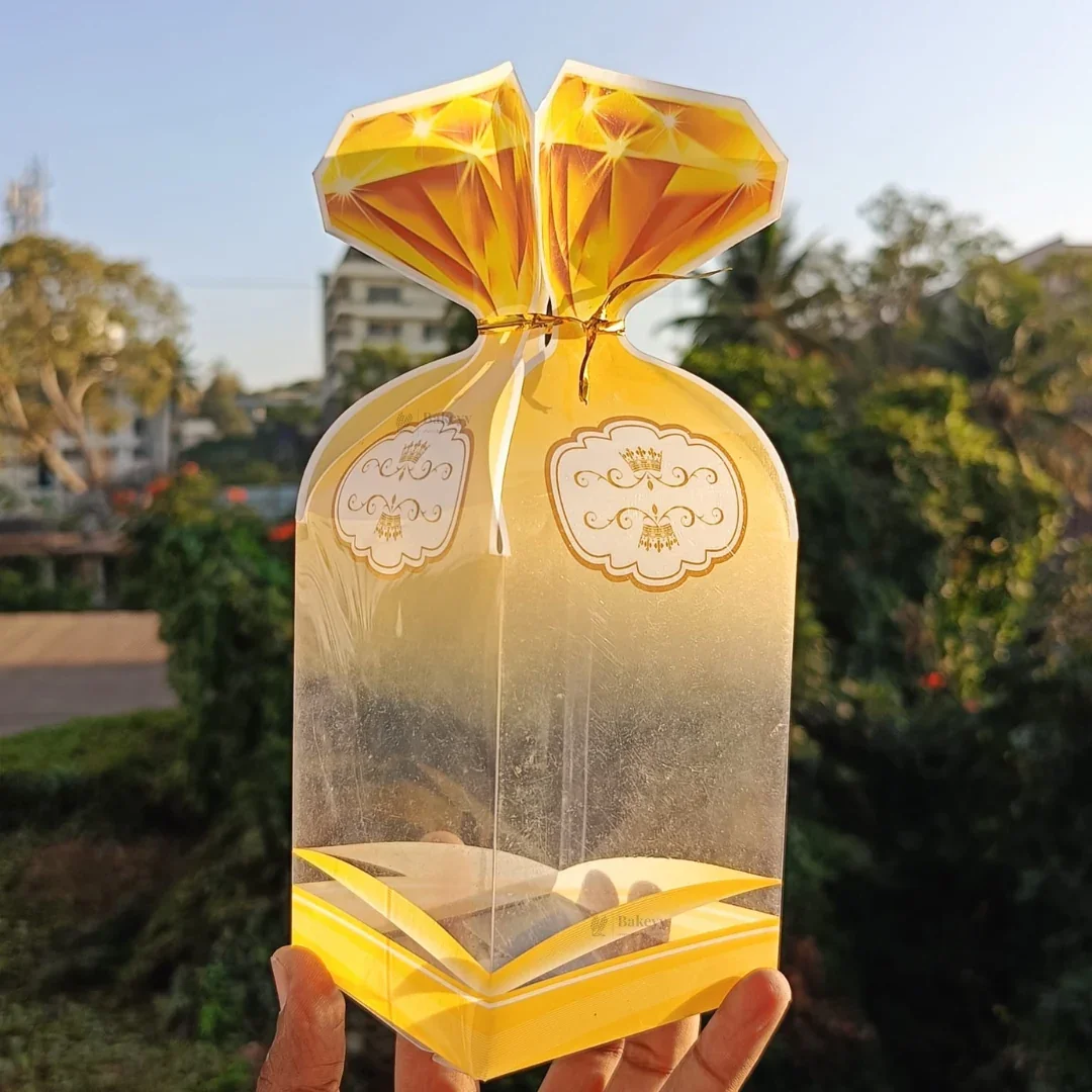 Transparent PVC Gift Bottle Shape Box | Decorative Goodie & Gift Packaging | Pack of 10 - Image 2