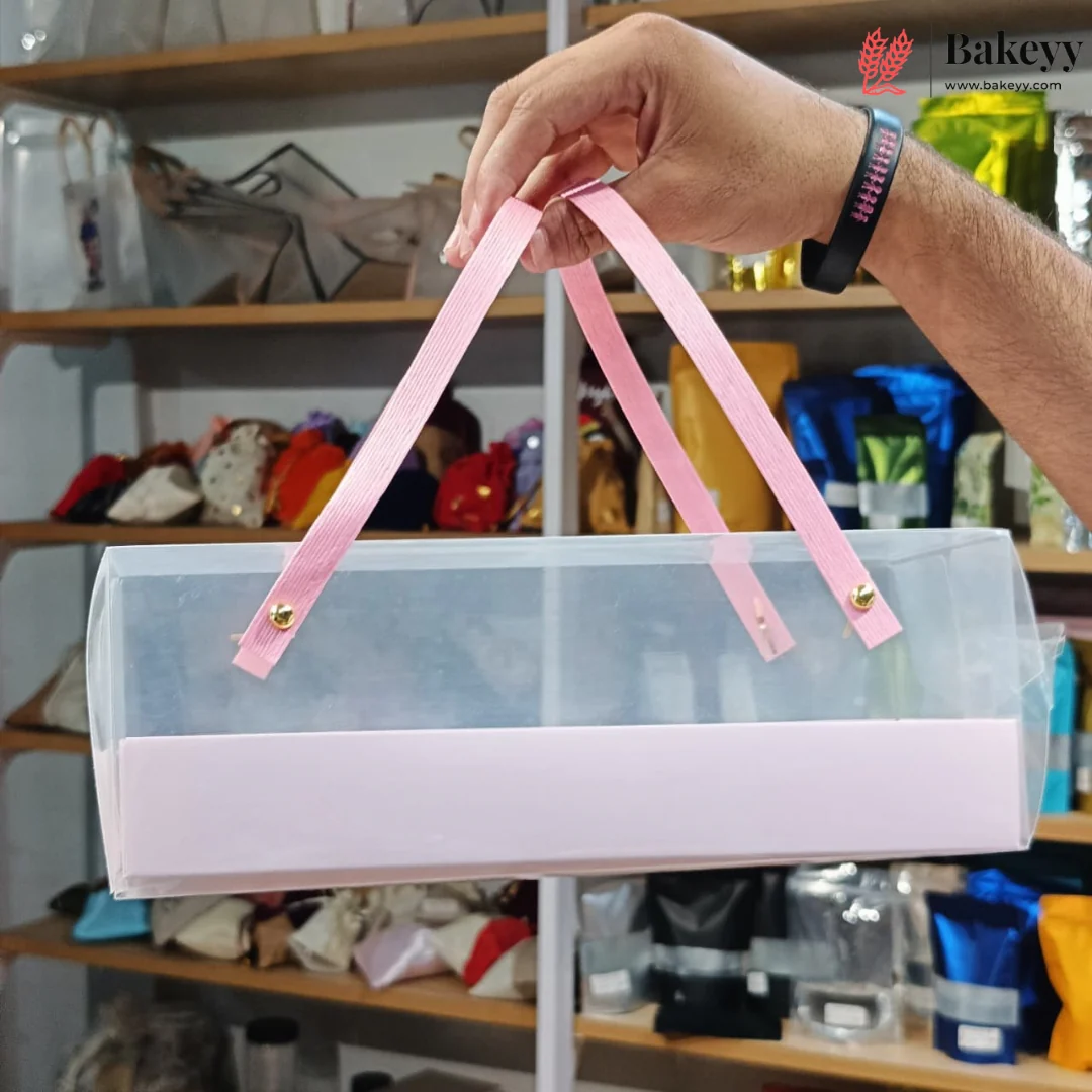 Transparent PVC Goodie Box with Handle & Base | Return Gift & Treat Box | Pack of 12 - Image 5