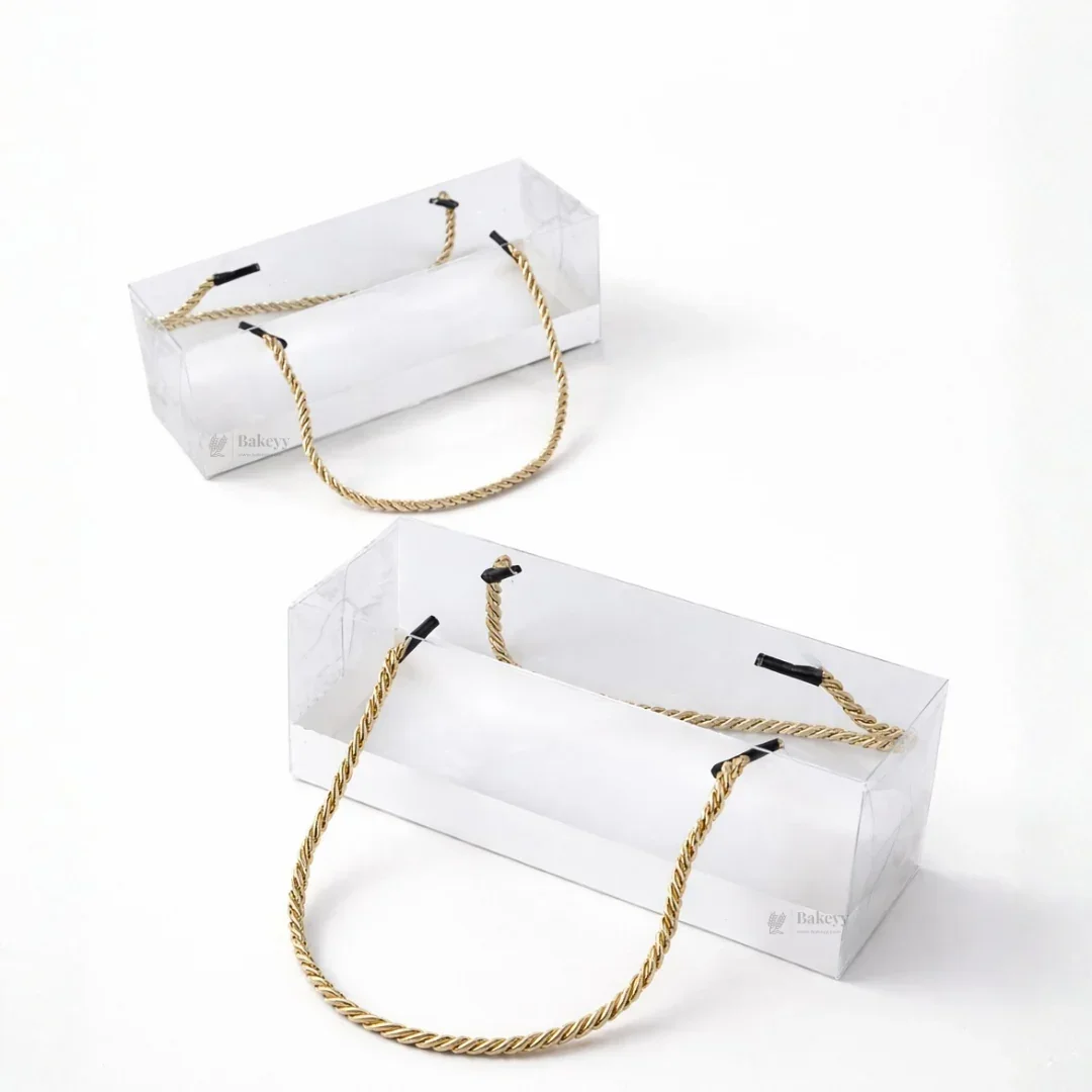 Transparent PVC Window Gift Box with Rope Handle | Premium Display Packaging for Hampers & Chocolates | 2 Size Options | Pack of 10 - Image 7