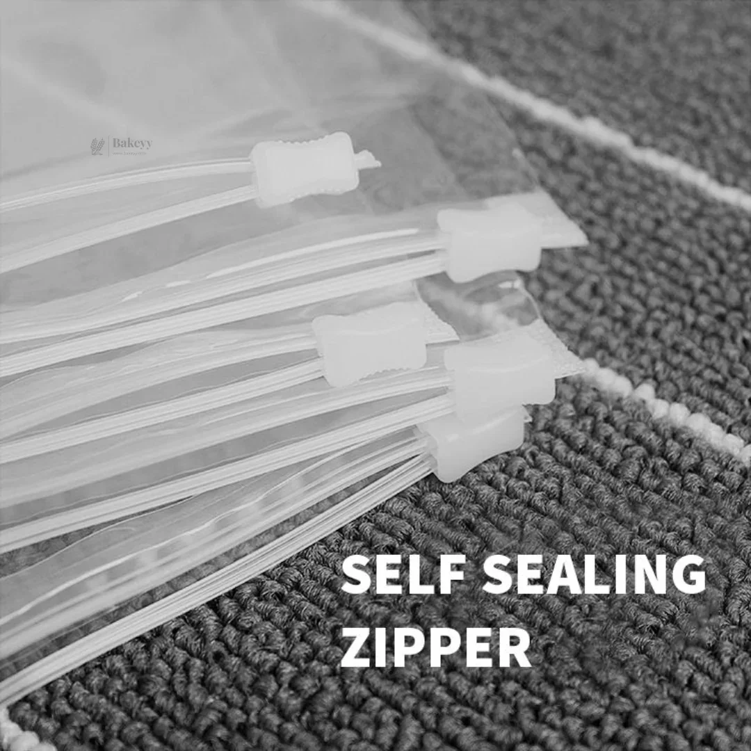 Frosted Zip Pouch with Slider Seal | Transparent Zipper Pouch | Multiple Sizes Availale | Pack of 50 - Image 3