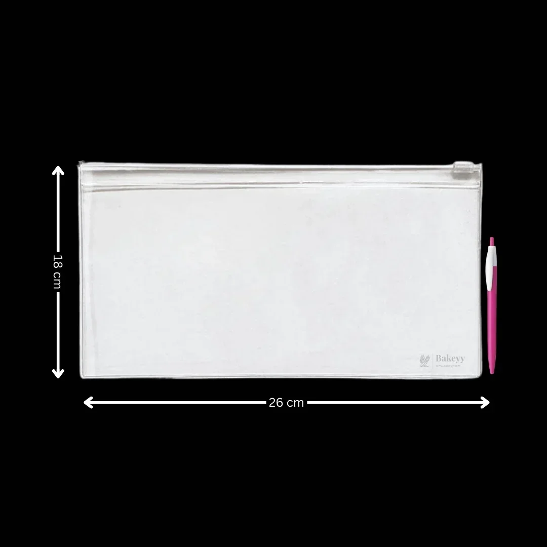 Frosted Zip Pouch with Slider Seal | Transparent Zipper Pouch | Multiple Sizes Availale | Pack of 50 - Image 7