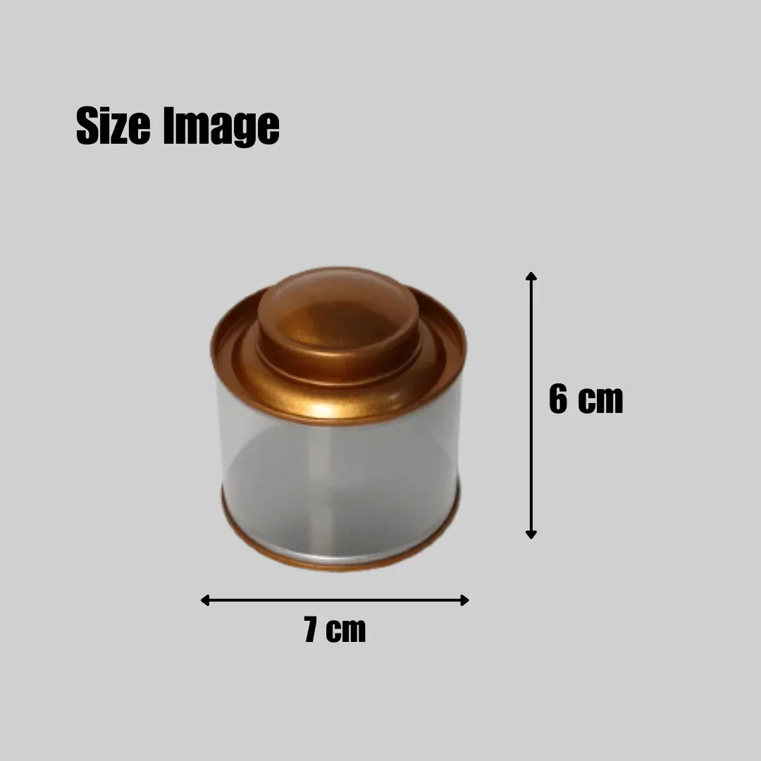 Transparent Round Tin Boxes with Metal Lids | Mixed Colour | Decorative Tin| Acrylic Box | Storage Tin | | Pack of 12 - Image 3