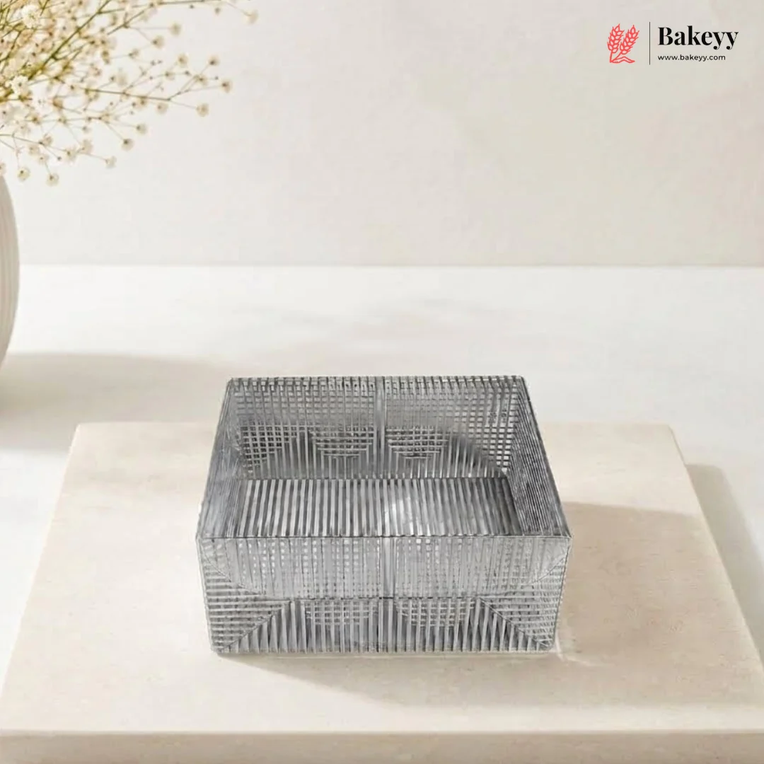 Transparent Silver PVC Gift Box with Lid | Chocolate, Cookie & Dry Fruit Packaging Box | Pack of 10 - Image 5