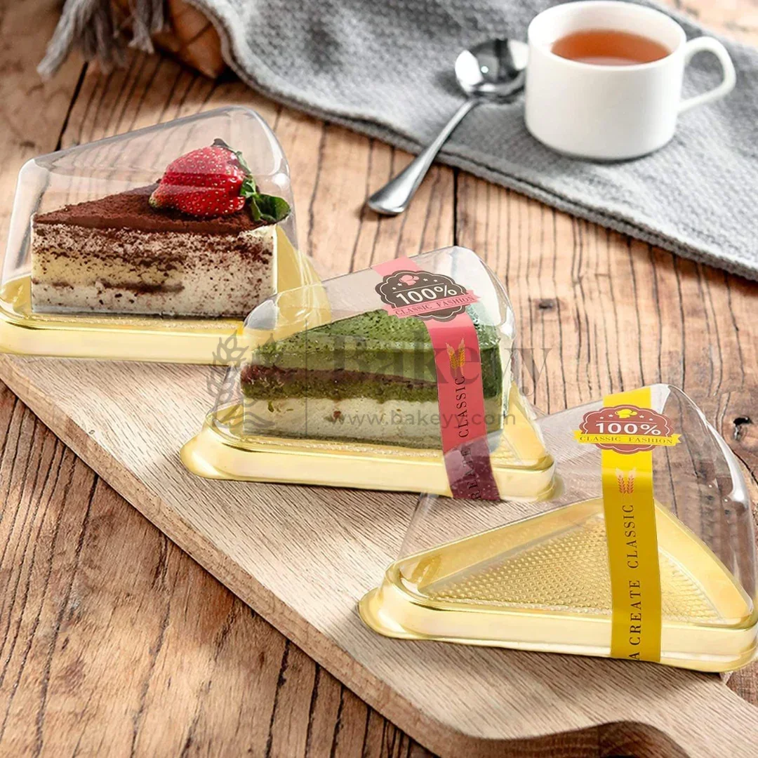 Triangle Cake Slice Container with Dome Lid | Premium Cake Slice Packaging Box | Pack of 100 - Image 4