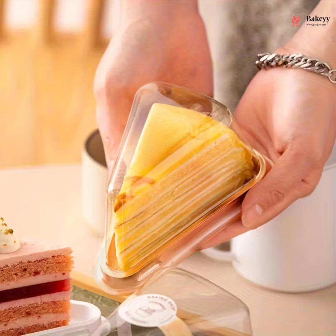 Triangle Cake Slice Container with Dome Lid | Premium Cake Slice Packaging Box | Pack of 100 - Image 5