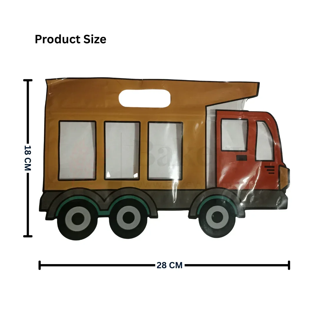 Truck Shape Zip Lock Bags | Vehicle Shape Bags For Kids | Pack of 50 - Image 2