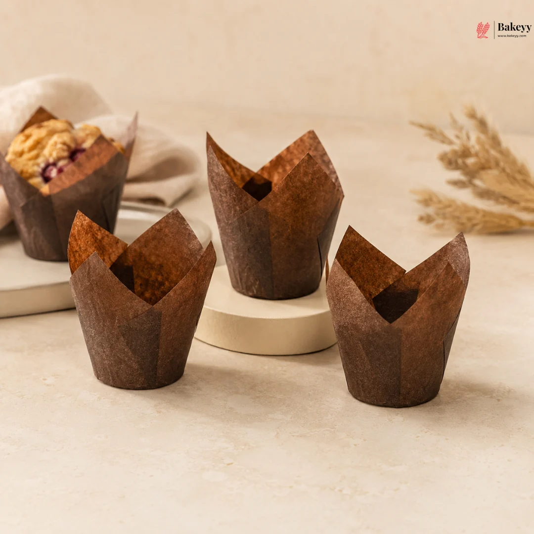 Tulip Muffin Cups | Premium Bake n Serve Cups | 4 Sizes Available | Pack of 200 - Image 3