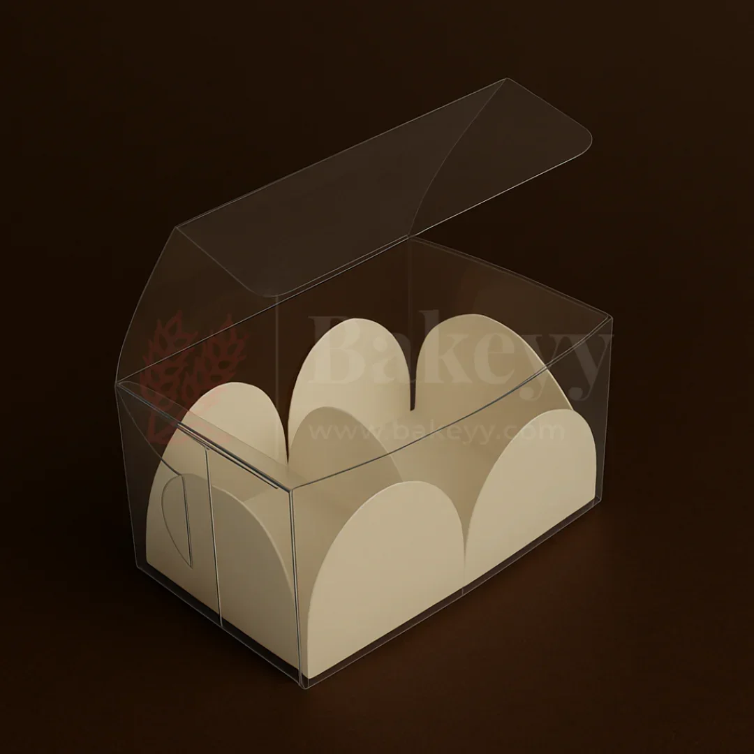 Two Cavity Transparent Chocolate Box | Pack of 100 - Image 4