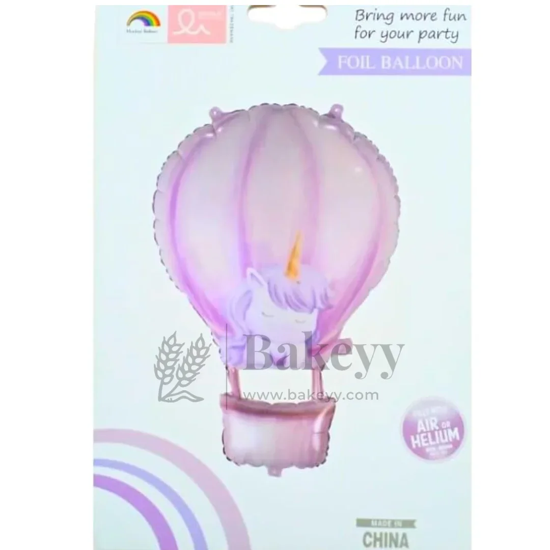 Unicorn Hot Air Balloon Foil Balloon | Party Decorative| Pack of 1 - Image 2