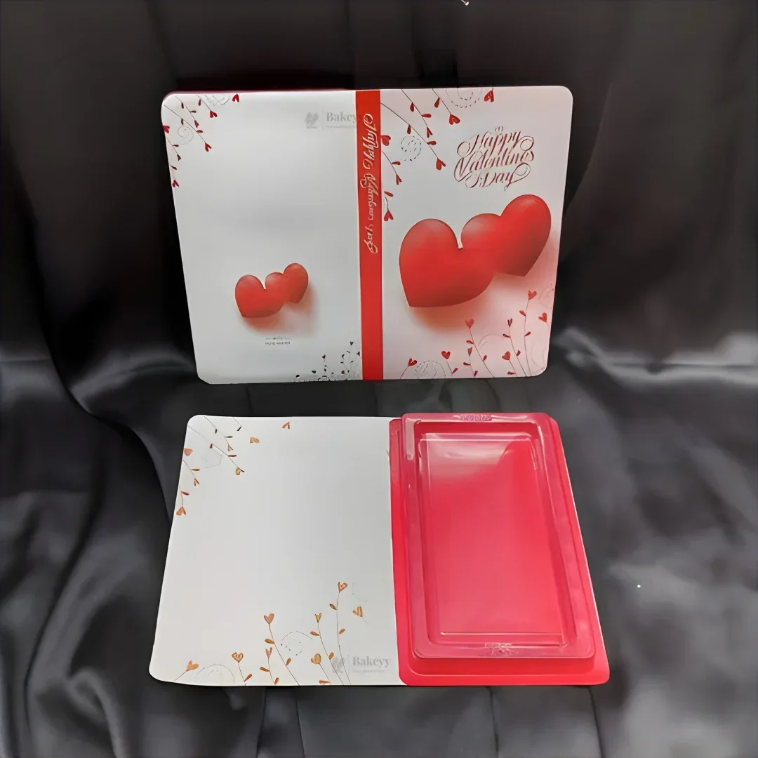 Valentine Theme Gift Box with Inner Tray | Book-Style Chocolate & Dessert Packaging Box | Decorative Foldable Gift Box | Pack of 10 - Image 6