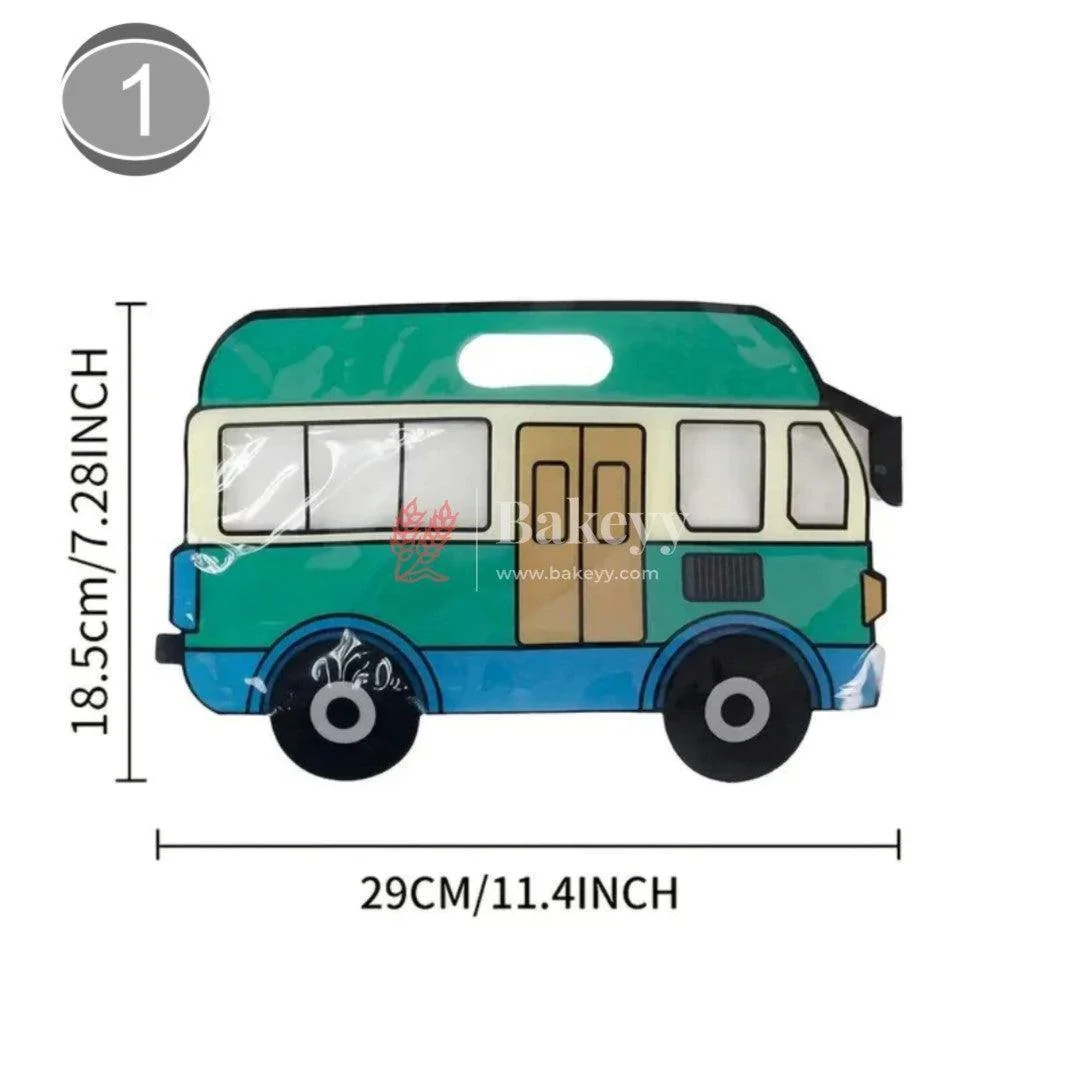 Van Shape Zip Lock Bags | Vehicle Shape Bags For Kids | Perfect for Storing Snacks or Toys| Pack of 50 - Image 2