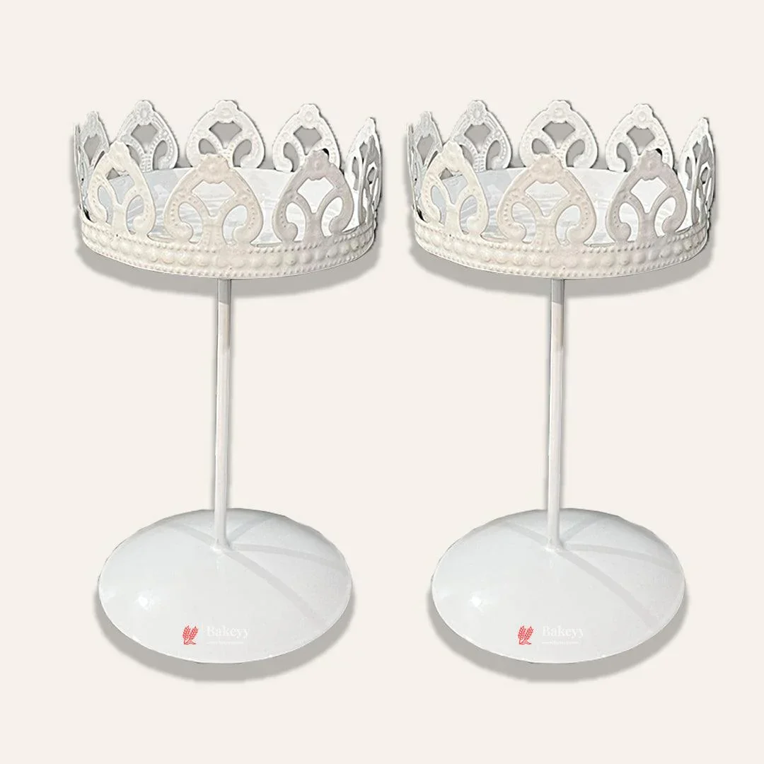 Vintage Crown-Shaped Metal Cupcake Stand – Elegant Dessert Display for Parties & Events - Image 3