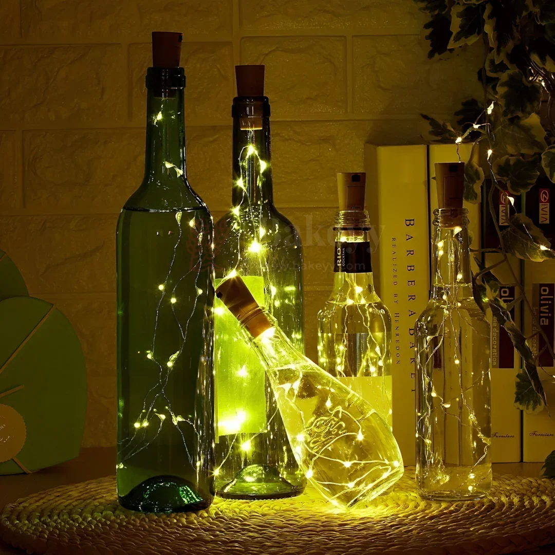 Warm LED Fairy Bottle Lights – Battery Operated Cork String Lights|30 Cm Long| 1 Piece - Image 3