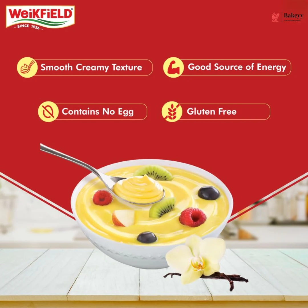Weikfield Vanilla Custard Powder | 100g | Pack of 1 - Image 3