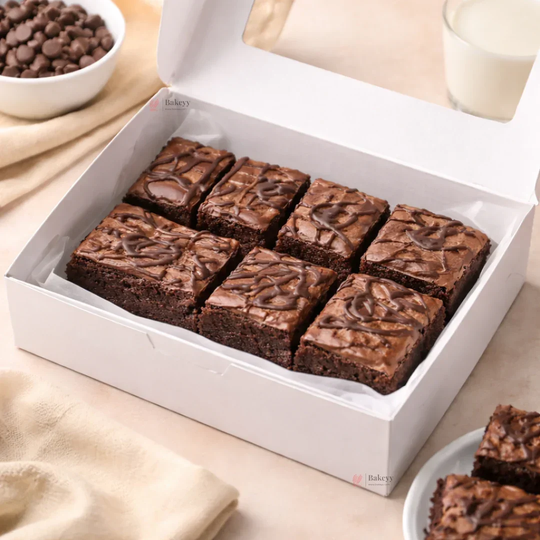 White Brownie Boxes | L Shape and Top Window | Food-Grade Paperboard | Multiple Capacities Available | Pack of 25 - Image 2