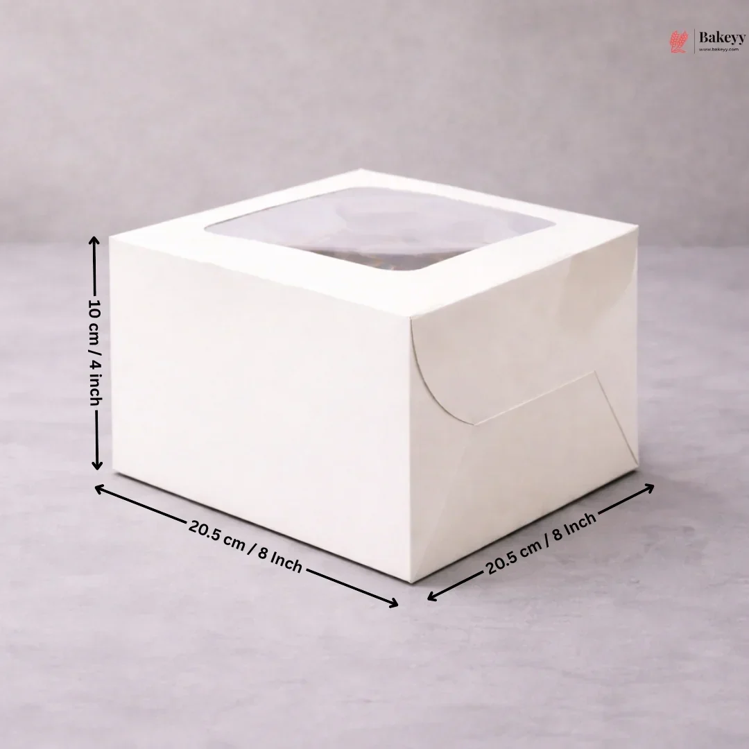 White Cake Box ITC Back | Square Shape Top window | Pack Of 25 - Image 12