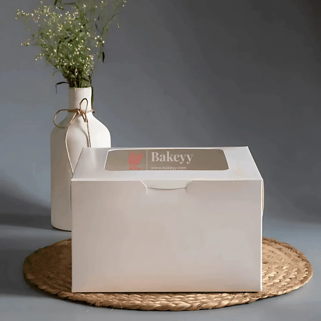 White Cake Box ITC Back | Square Shape Top window | Pack Of 25 - Image 3