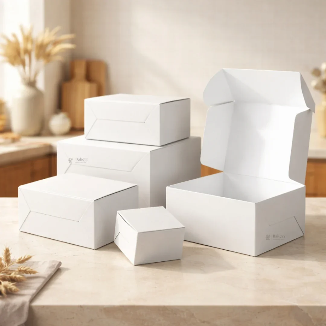 White Cake Box with ITC Back | Sturdy Cake Packaging Box | Multiple Sizes Available | Pack of 25 - Image 4