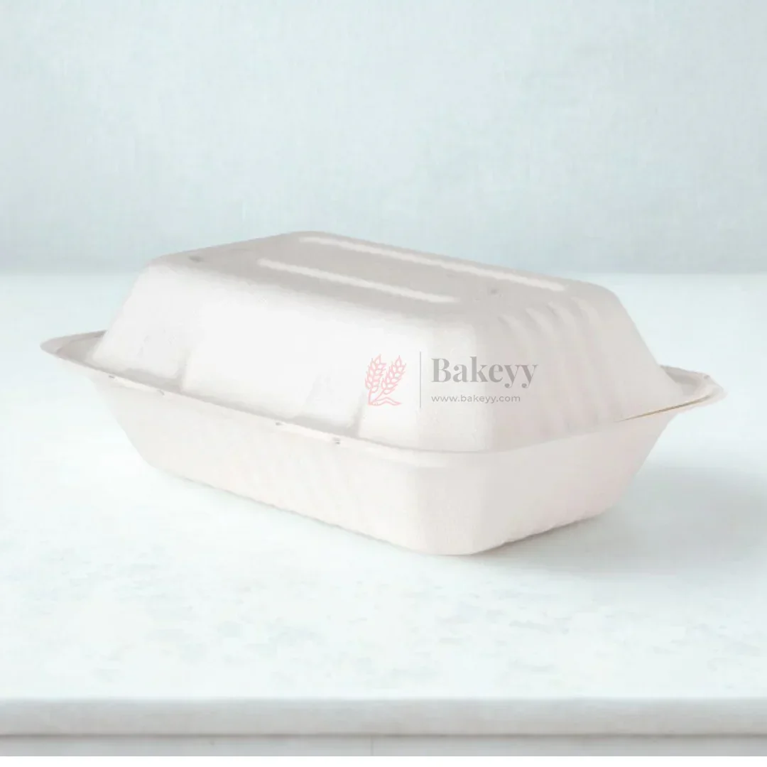 White Disposable Food Container with Lid | Meal Box Takeaway Packaging | Pack of 50 - Image 4