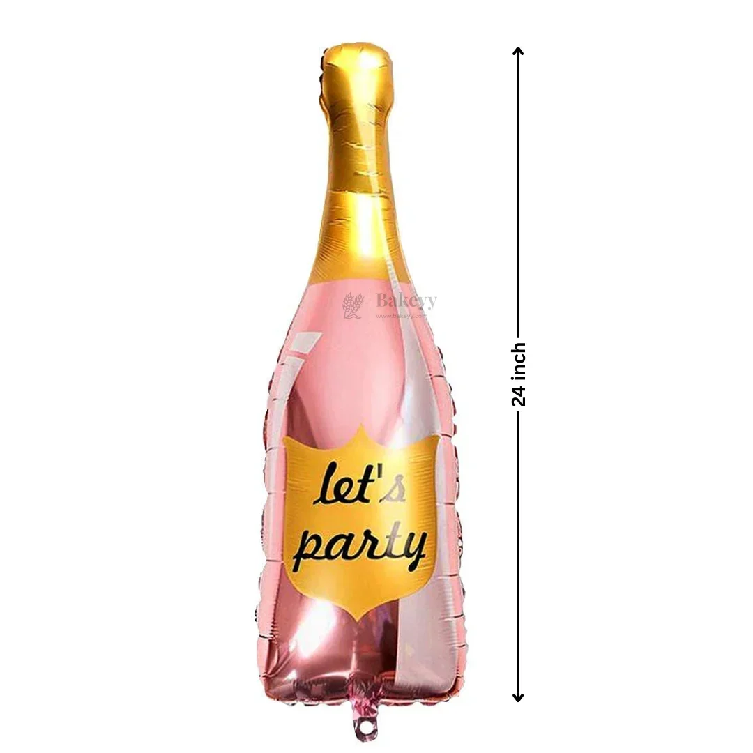 Champagne Bottle Foil Balloon – Party Decoration Balloon for Birthday, Anniversary & New Year | Pack of 1 | Multiple Designs - Image 2
