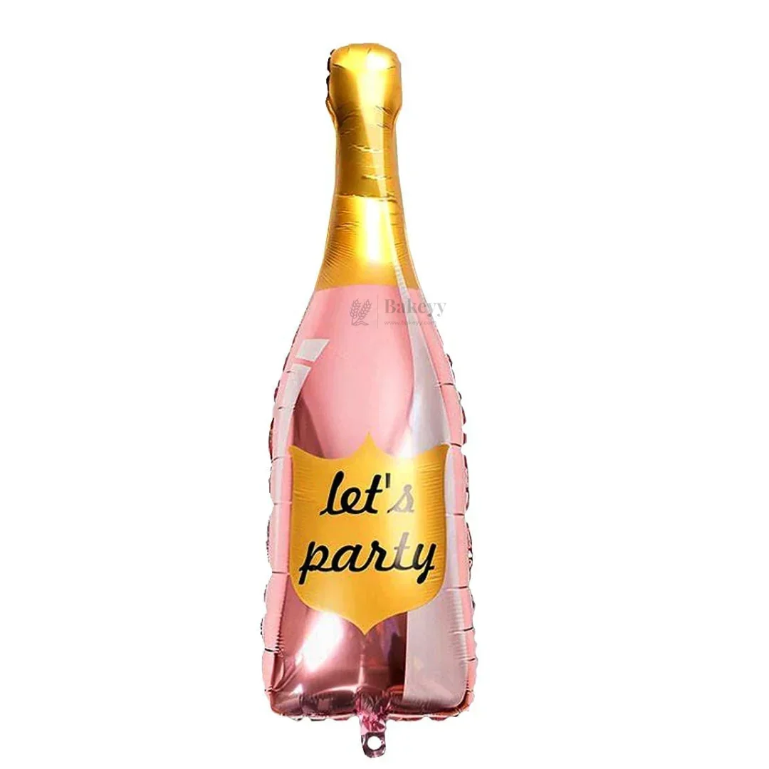 Champagne Bottle Foil Balloon – Party Decoration Balloon for Birthday, Anniversary & New Year | Pack of 1 | Multiple Designs - Image 3