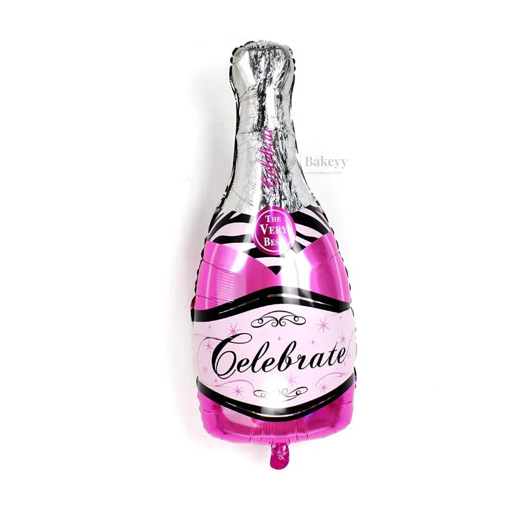 Champagne Bottle Foil Balloon – Party Decoration Balloon for Birthday, Anniversary & New Year | Pack of 1 | Multiple Designs - Image 4