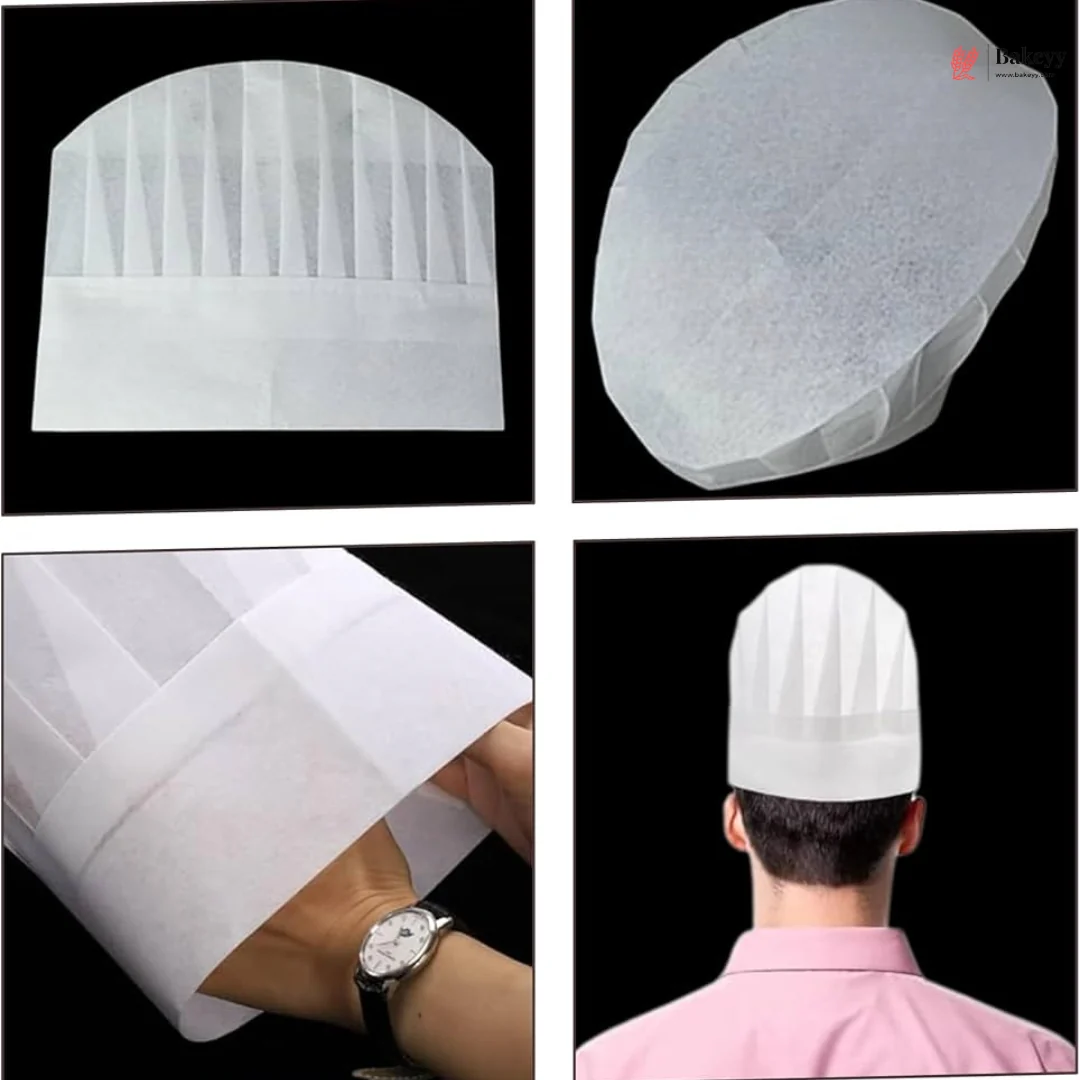 White Non-Woven Chef Cap | Pack of 50 - Image 3